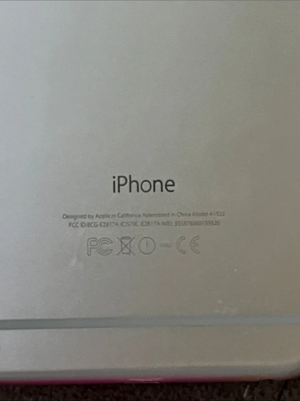 Apple Black iPhone 6 with Front Home Button with speck case